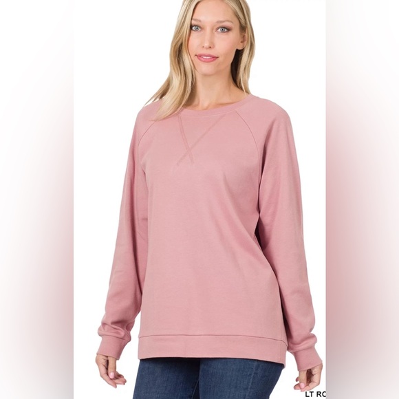 Zenana Outfitters Tops - EUC Zenana Muave 100% Cotton Sweatshirt Sz Xl